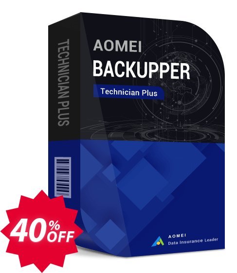 AOMEI Backupper Technician Plus + Lifetime Upgrades Coupon code 40% discount 