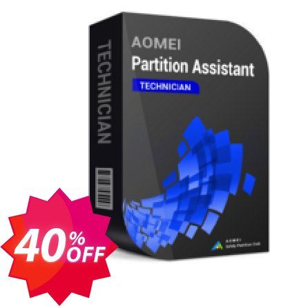 AOMEI Partition Assistant Technician Coupon code 40% discount 