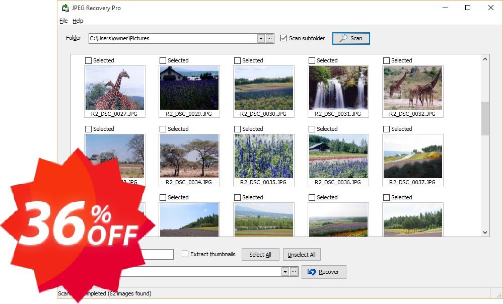 e.World JPEG Recovery Pro Coupon code 36% discount 