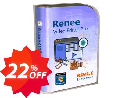 Renee Video Editor Pro, Yearly  Coupon code 22% discount 