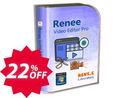 Renee Video Editor Pro, Yearly  Coupon code 22% discount 