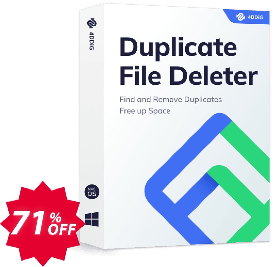 4DDiG Duplicate File Deleter, Monthly Plan  Coupon code 71% discount 