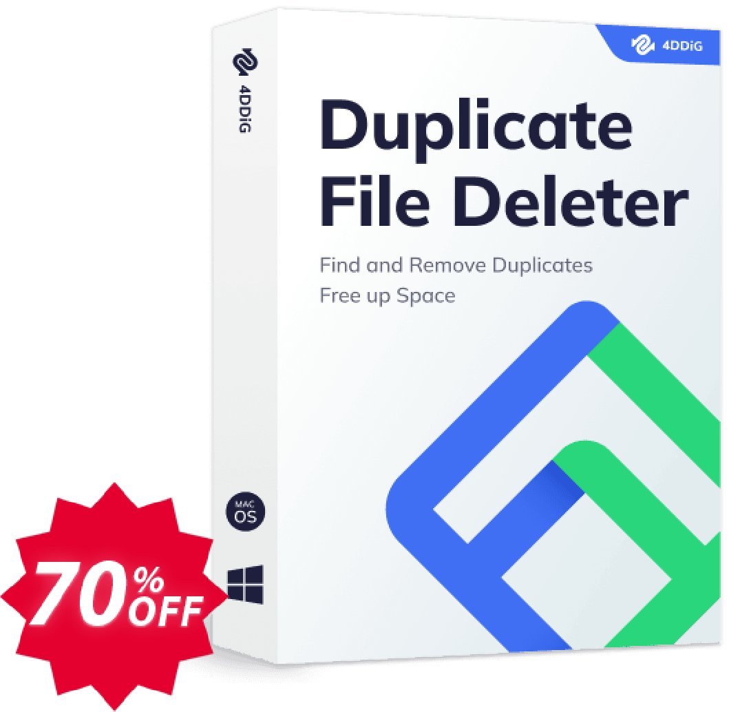 4DDiG Duplicate File Deleter, Lifetime Plan  Coupon code 70% discount 