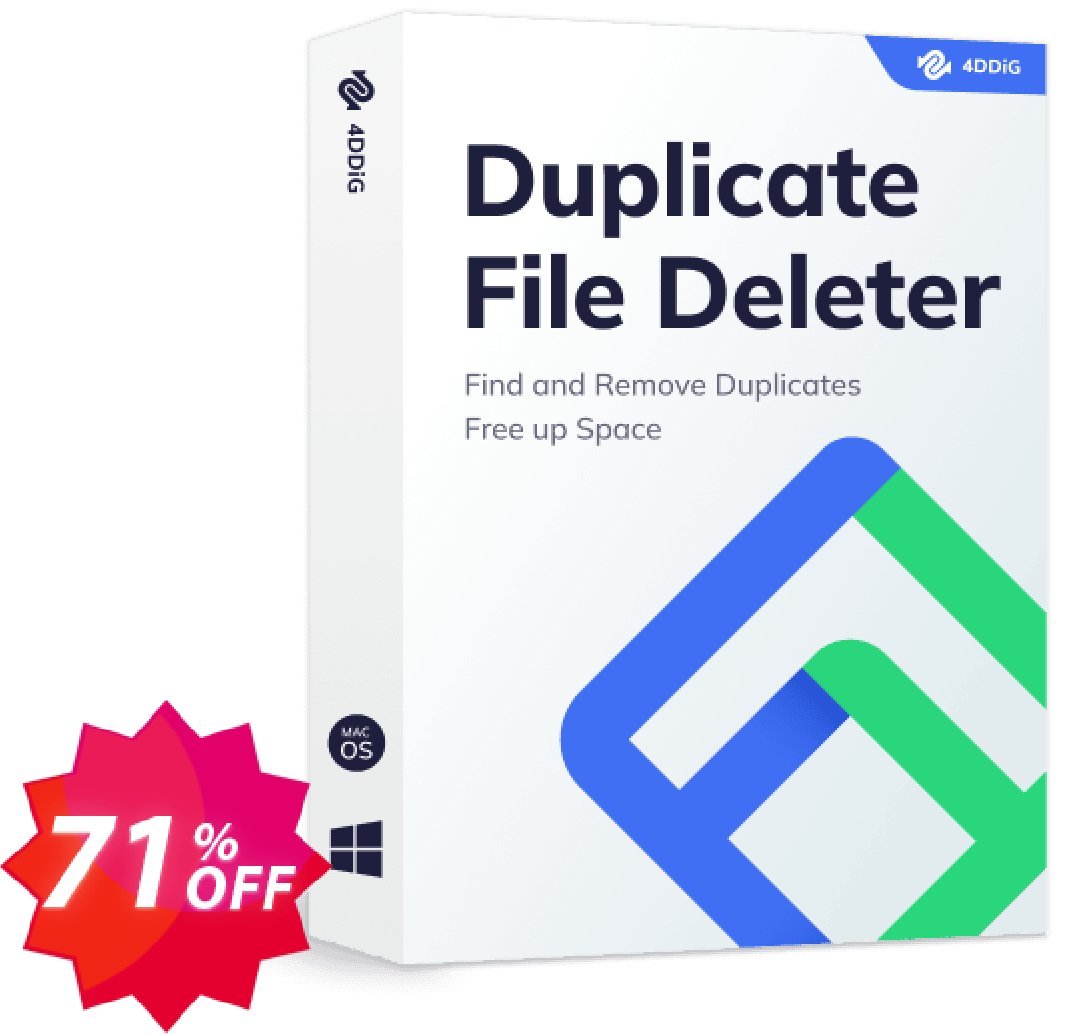 4DDiG Duplicate File Deleter for MAC Coupon code 71% discount 