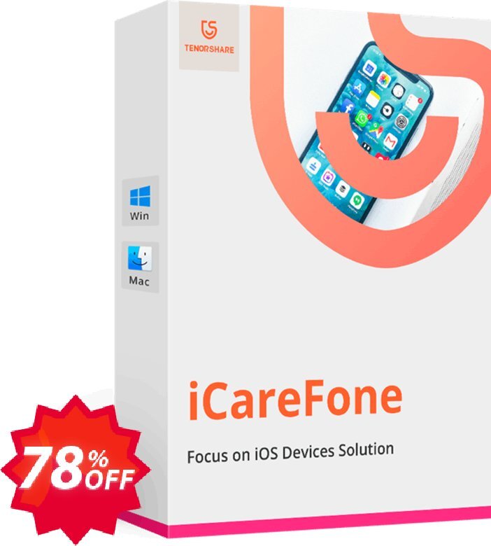 Tenorshare iCareFone Coupon code 78% discount 