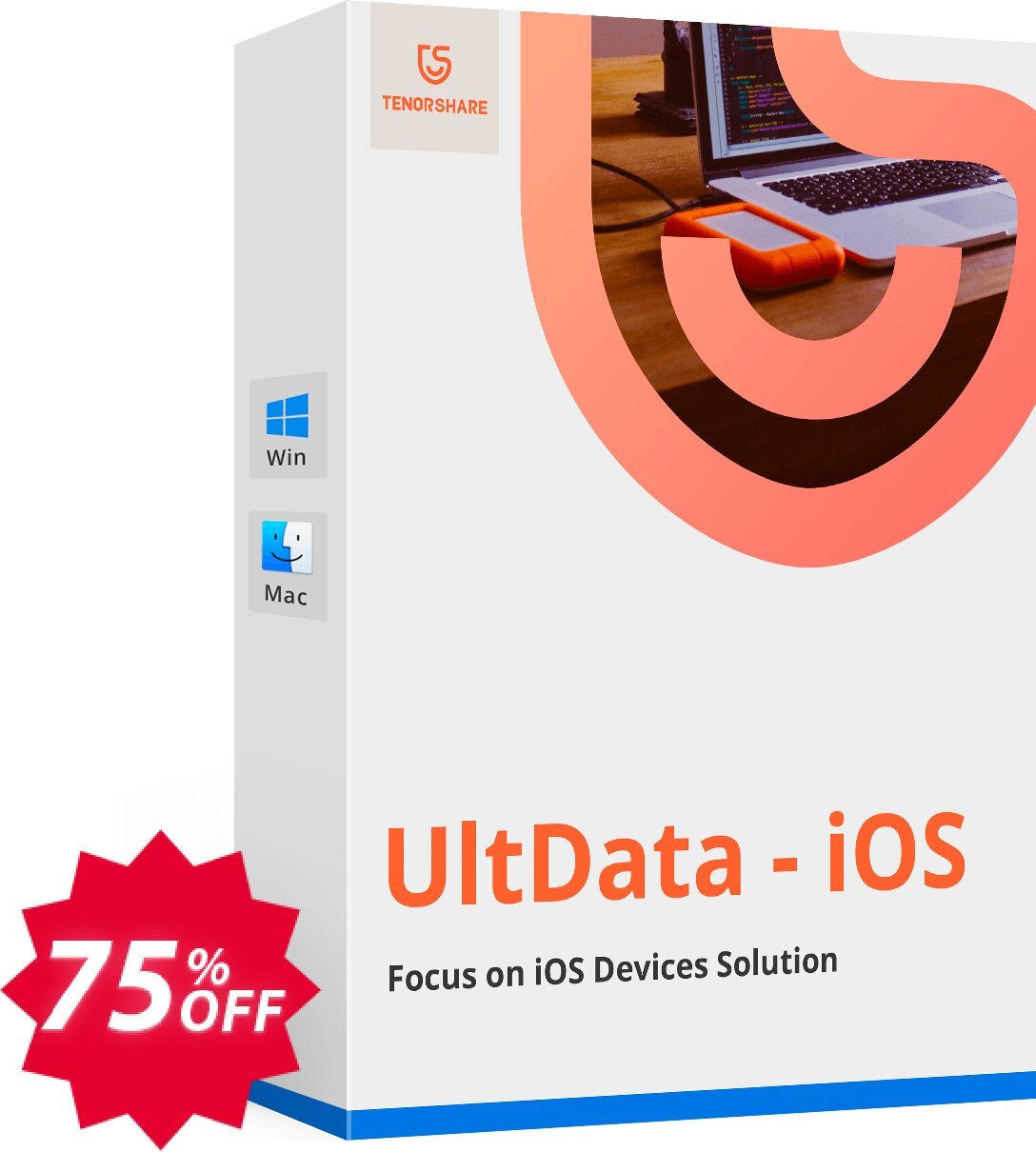 Tenorshare UltData for WINDOWS & MAC Coupon code 75% discount 