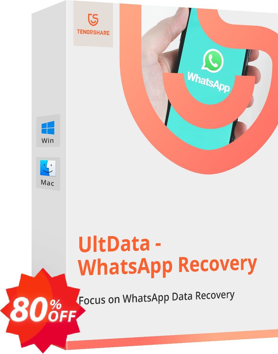 Tenorshare UltData WhatsApp Recovery Coupon code 80% discount 