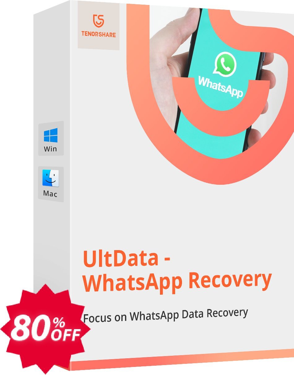 Tenorshare UltData WhatsApp Recovery Lifetime Coupon code 80% discount 