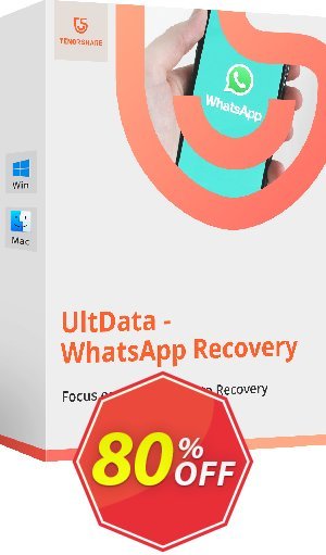 Tenorshare UltData WhatsApp Recovery for MAC, Monthly  Coupon code 80% discount 