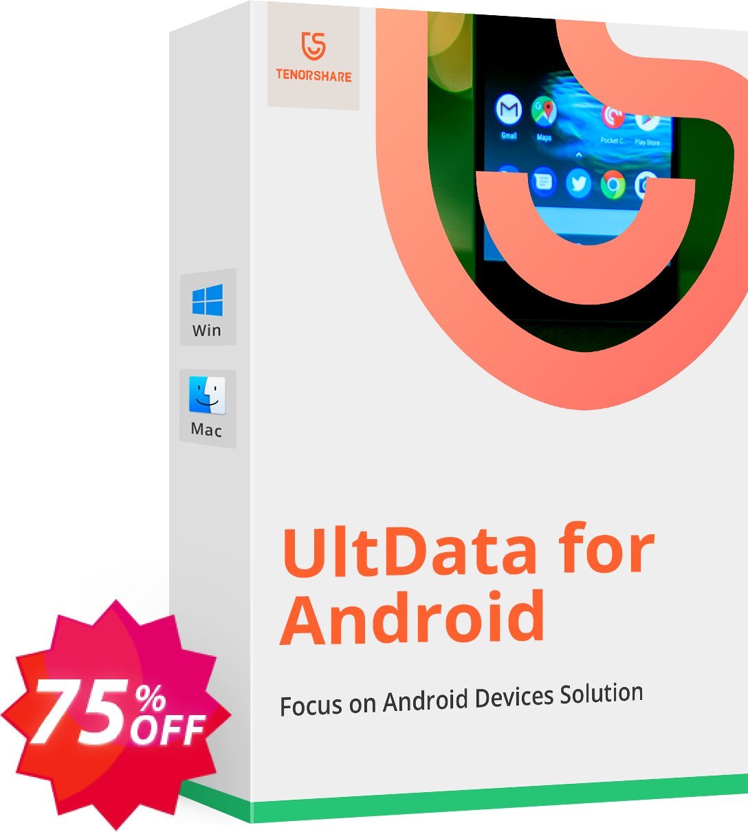 Tenorshare UltData for Android Coupon code 75% discount 
