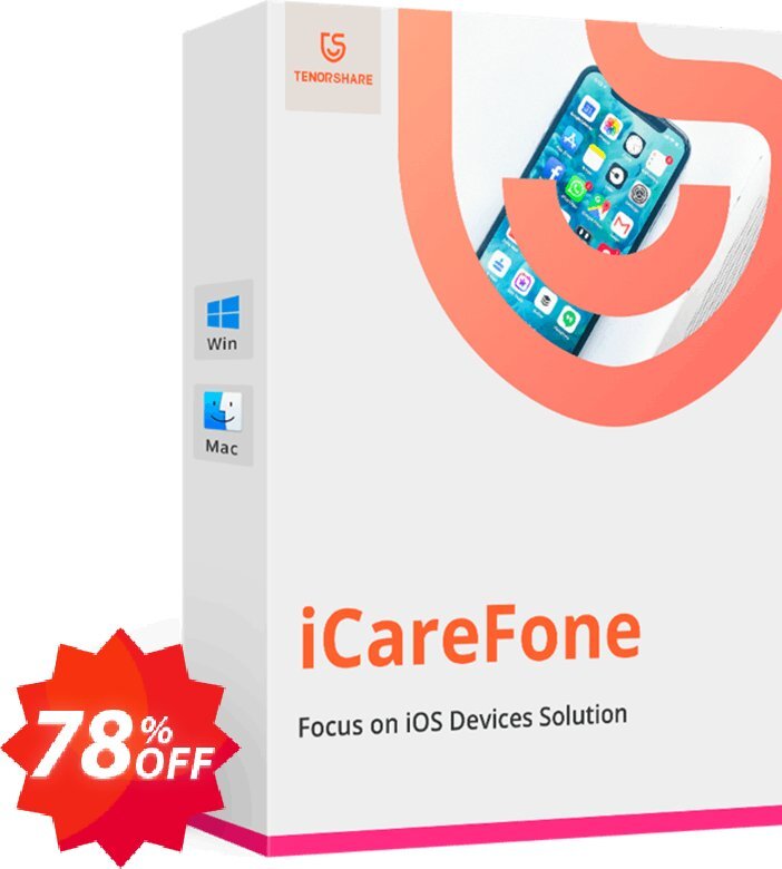 Tenorshare iCareFone, Yearly Plan  Coupon code 78% discount 