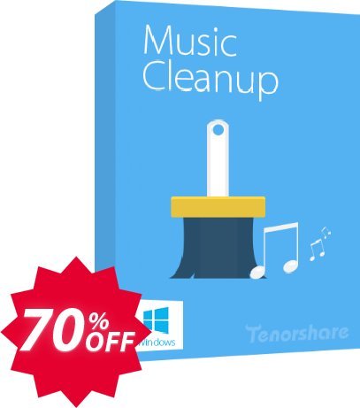 Tenorshare iTunes Music Cleanup, Unlimited PCs  Coupon code 70% discount 