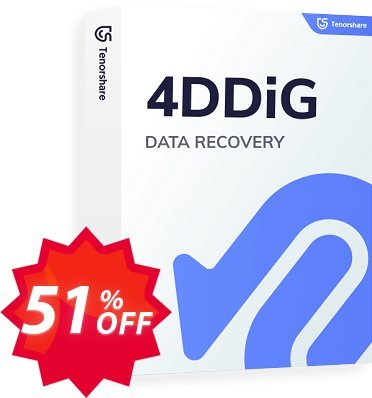 Tenorshare 4DDiG WINDOWS Data Recovery, Monthly Plan  Coupon code 51% discount 