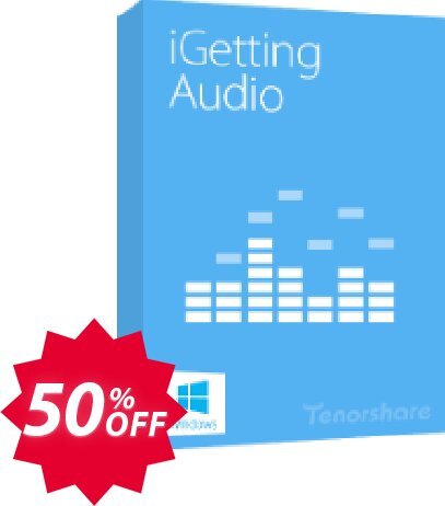 Tenorshare iGetting Audio, Unlimited Plan  Coupon code 50% discount 