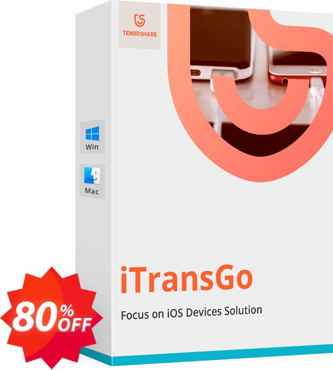 Tenorshare iTransGo, Unlimited Devices  Coupon code 80% discount 