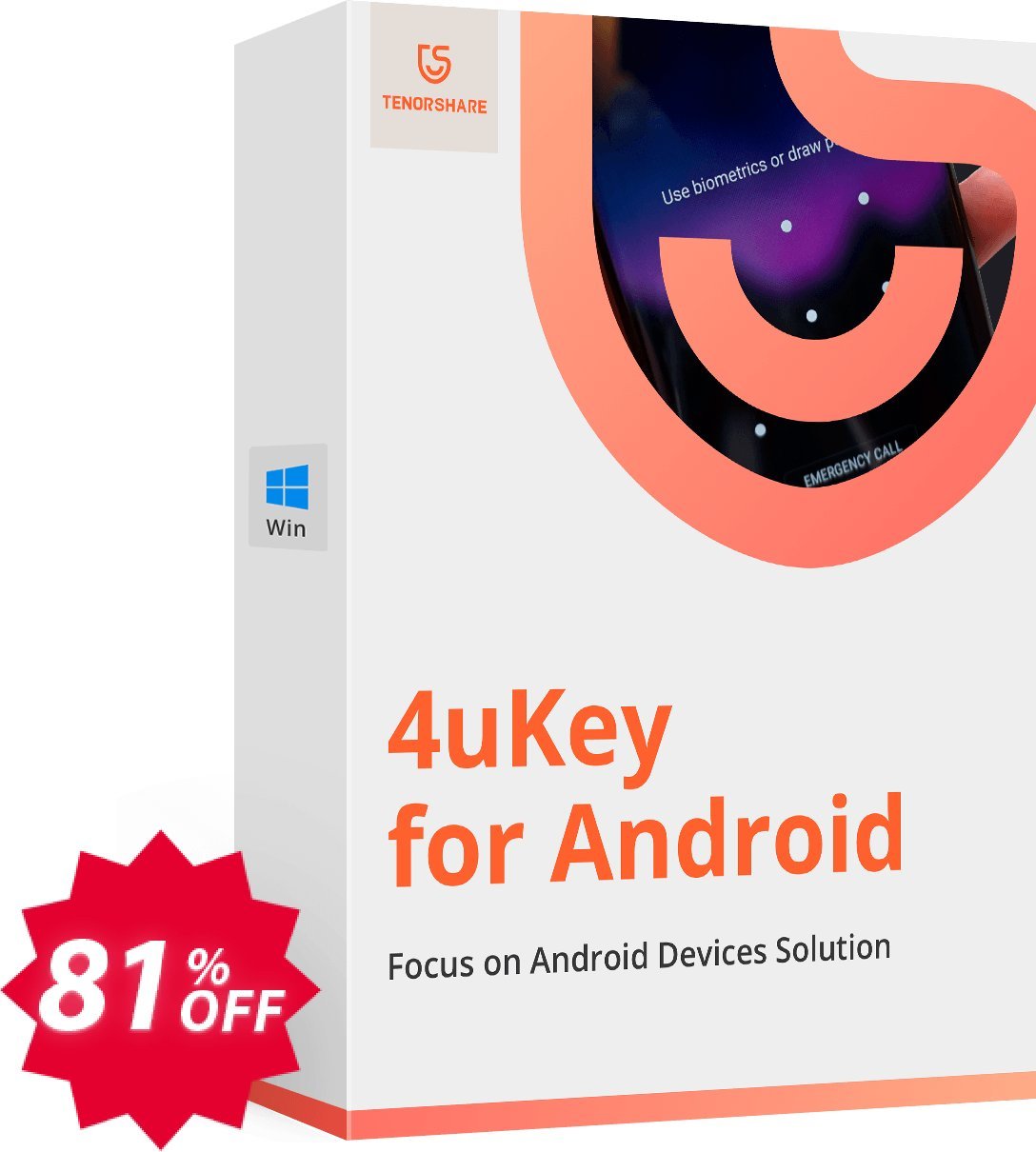Tenorshare 4uKey for Android, MAC, Yearly Plan  Coupon code 81% discount 