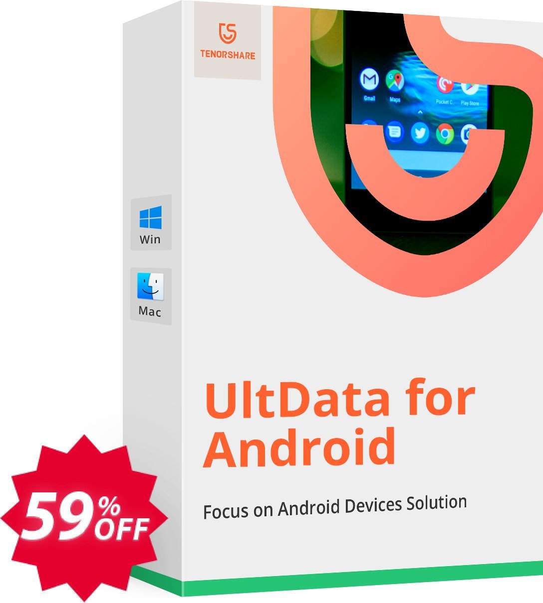 Tenorshare UltData for Android, Monthly Plan  Coupon code 59% discount 