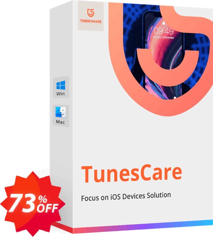 Tenorshare TunesCare Pro, Lifetime Plan  Coupon code 73% discount 