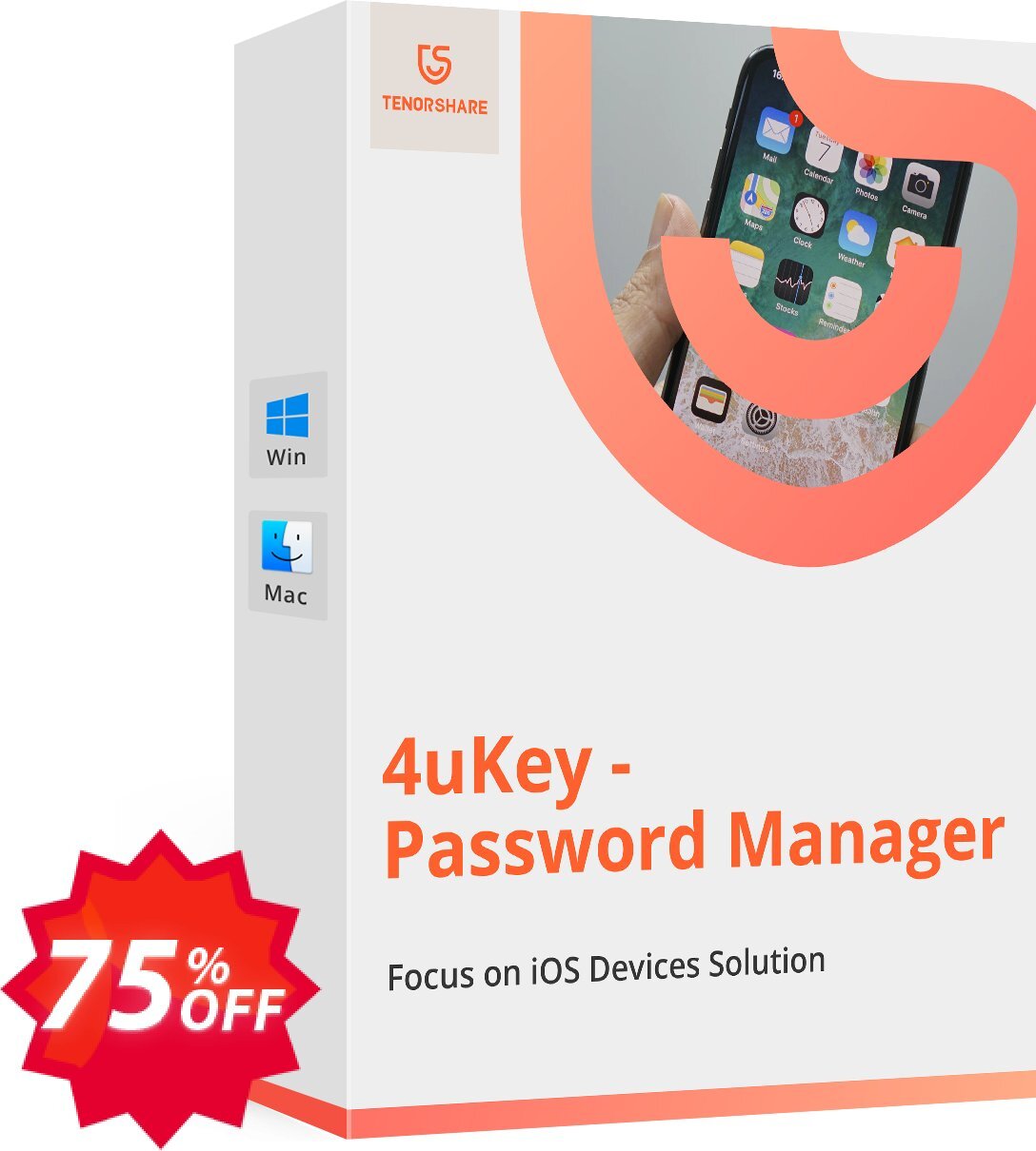 Tenorshare 4uKey Password Manager Coupon code 75% discount 