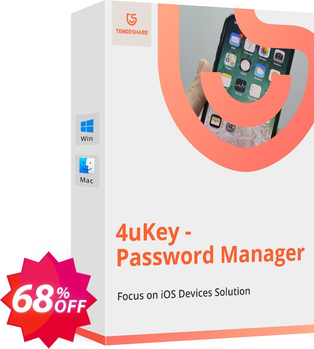Tenorshare 4uKey Password Manager, Yearly Plan  Coupon code 68% discount 