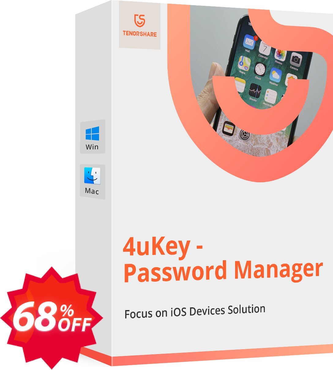 Tenorshare 4uKey Password Manager, Yearly Plan  Coupon code 68% discount 