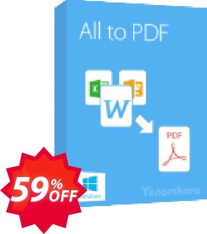 Tenorshare All to PDF Coupon code 59% discount 