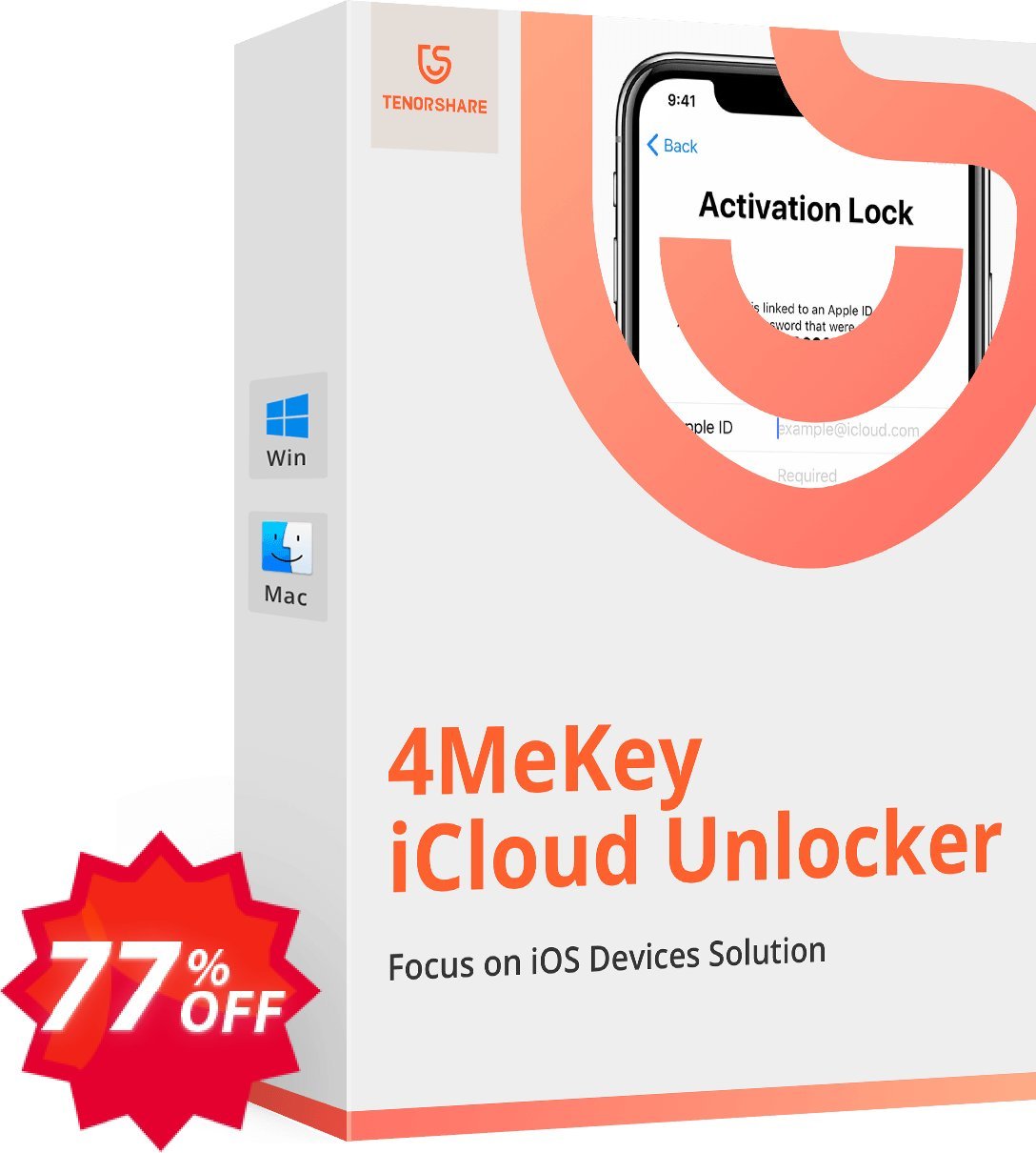 Tenorshare 4MeKey for MAC Coupon code 77% discount 