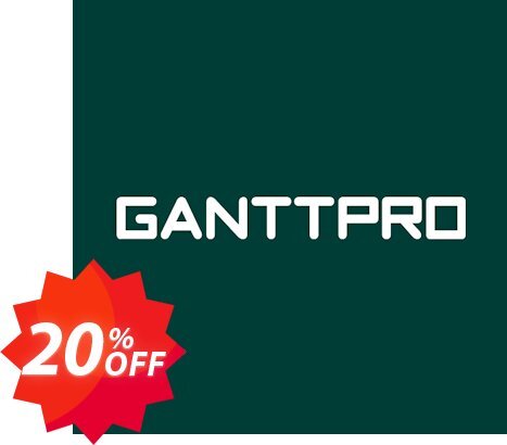 GanttPRO Plan Coupon code 20% discount 