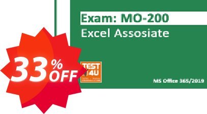 MO-200 Excel Associate Exam Coupon code 33% discount 