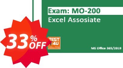 MO-200 Excel Associate Exam Coupon code 33% discount 