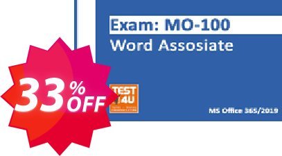 MO-100 Word Associate Exam Coupon code 33% discount 