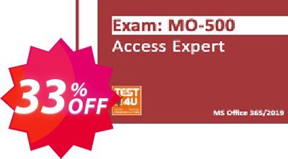 MO-500 Access Expert Exam Coupon code 33% discount 