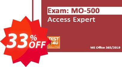 MO-500 Access Expert Exam Coupon code 33% discount 