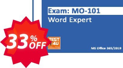 MO-101 Word Expert Exam Coupon code 33% discount 