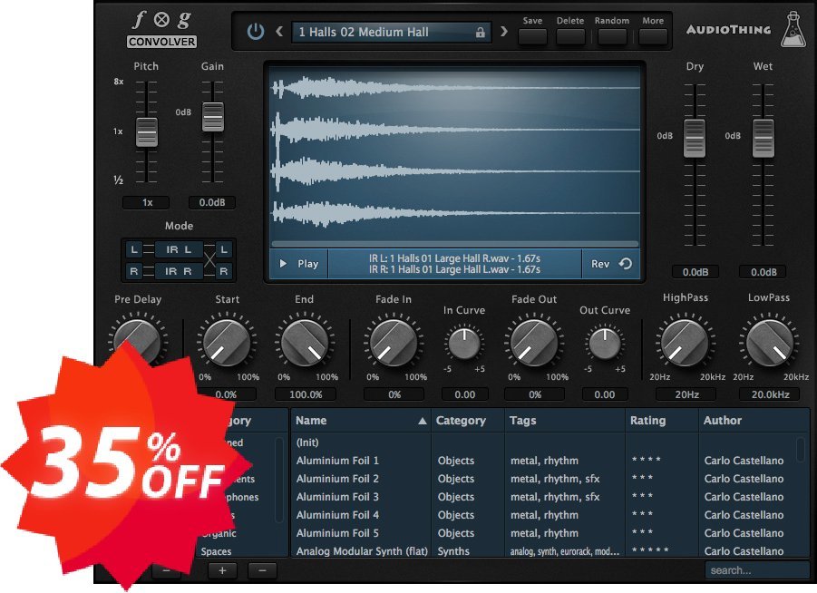 AudioThing Fog Convolver Coupon code 35% discount 