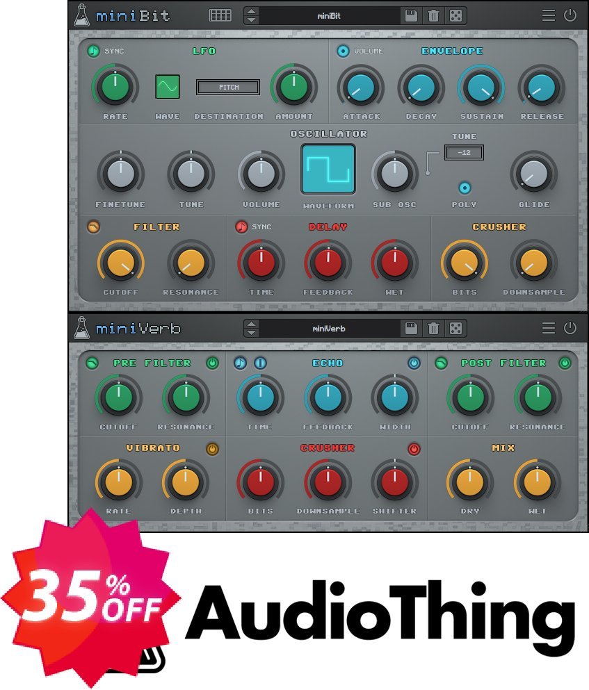 AudioThing miniBit Coupon code 35% discount 