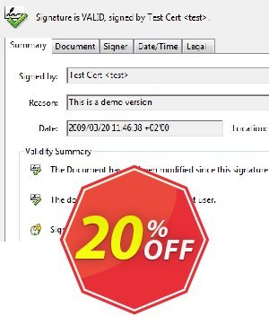 Time Stamp Server Coupon code 20% discount 