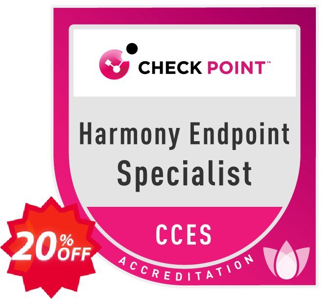 Harmony Endpoint Specialist, CCES  Coupon code 20% discount 