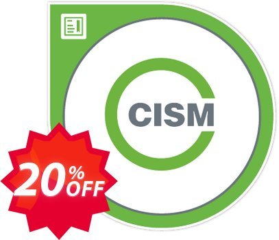 CISM, Certified Information Security by ISACA  Coupon code 20% discount 