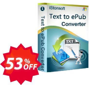 iStonsoft Text to ePub Converter Coupon code 53% discount 