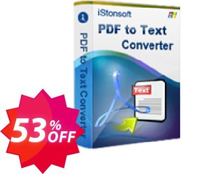 iStonsoft PDF to Text Converter Coupon code 53% discount 