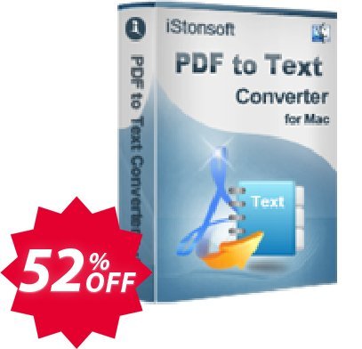 iStonsoft PDF to Text Converter for MAC Coupon code 52% discount 