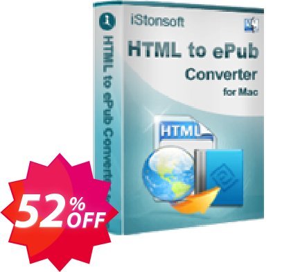 iStonsoft HTML to ePub Converter for MAC Coupon code 52% discount 