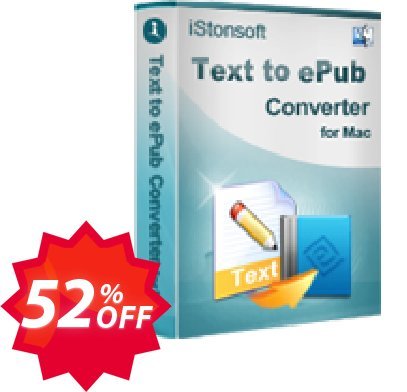 iStonsoft Text to ePub Converter for MAC Coupon code 52% discount 