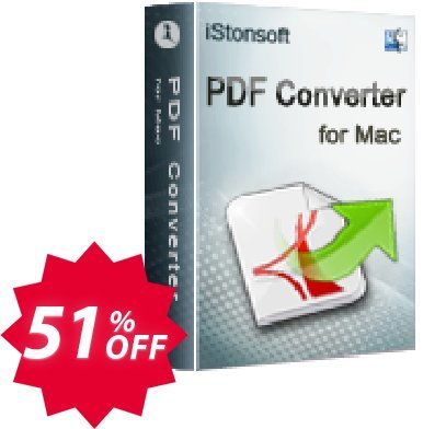 iStonsoft PDF Converter for MAC Coupon code 51% discount 