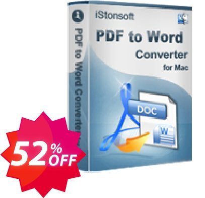 iStonsoft PDF to Word Converter for MAC Coupon code 52% discount 