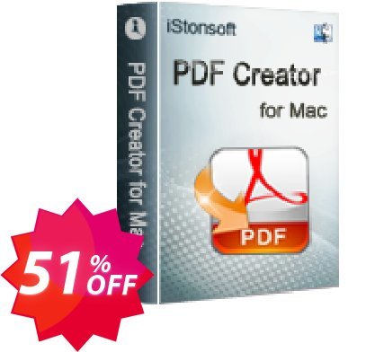iStonsoft PDF Creator for MAC Coupon code 51% discount 