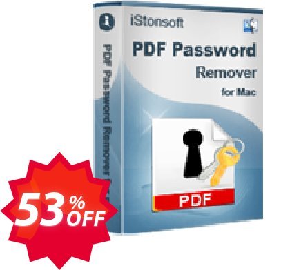 iStonsoft PDF Password Remover for MAC Coupon code 53% discount 