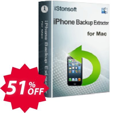 iStonsoft iPhone Backup Extractor for MAC Coupon code 51% discount 