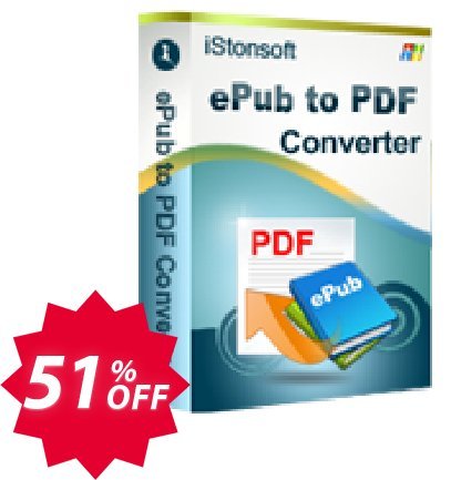 iStonsoft ePub to PDF Converter Coupon code 51% discount 